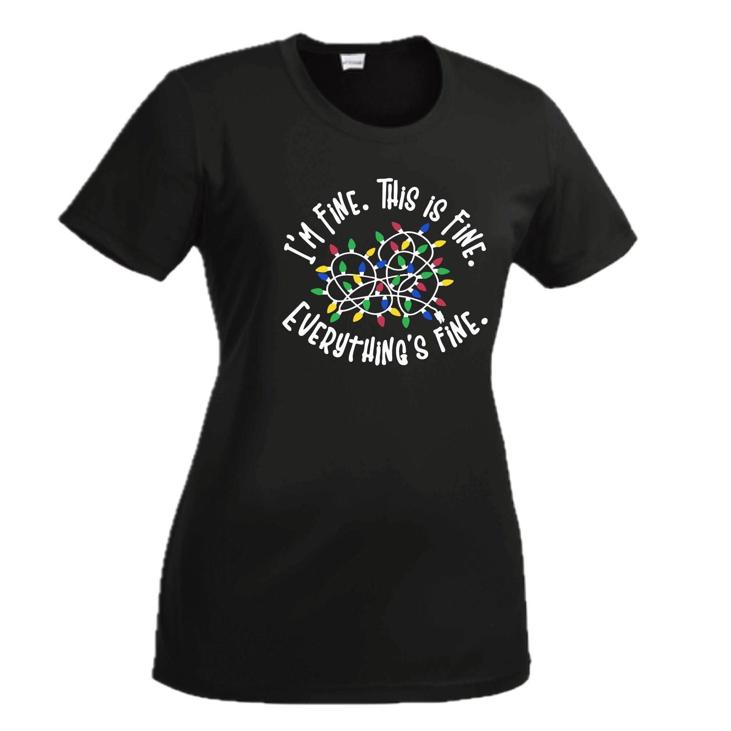 I'm Fine This is Fine | Women's Short Sleeve Crewneck T-Shirts | 100% Polyester