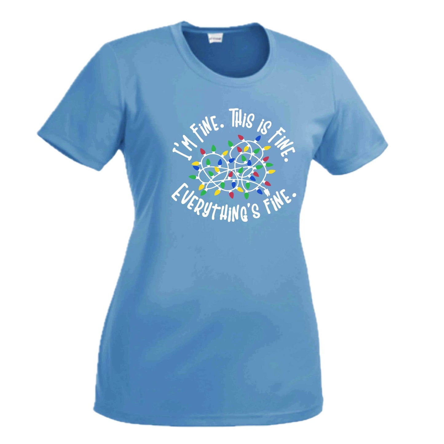 I'm Fine This is Fine | Women's Short Sleeve Crewneck T-Shirts | 100% Polyester