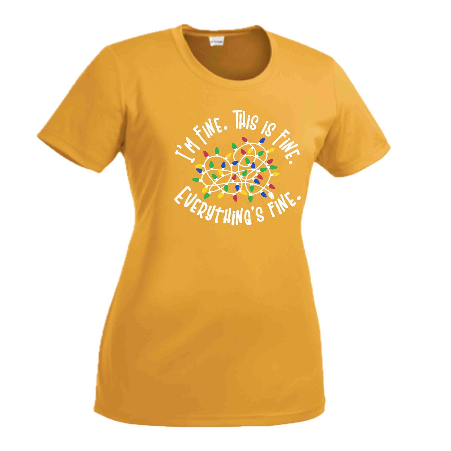 I'm Fine This is Fine | Women's Short Sleeve Crewneck T-Shirts | 100% Polyester