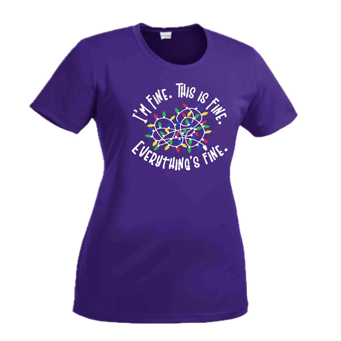 I'm Fine This is Fine | Women's Short Sleeve Crewneck T-Shirts | 100% Polyester