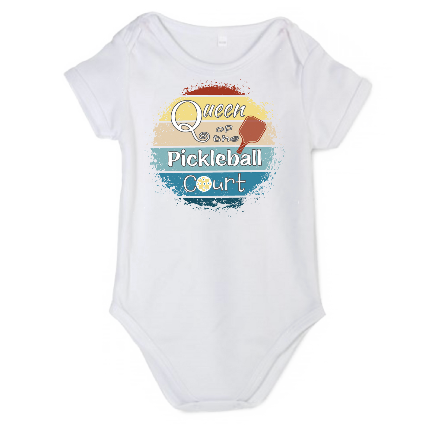 Queen of the Pickleball Court | Infant Short Sleeve Onesie | 100% Cotton