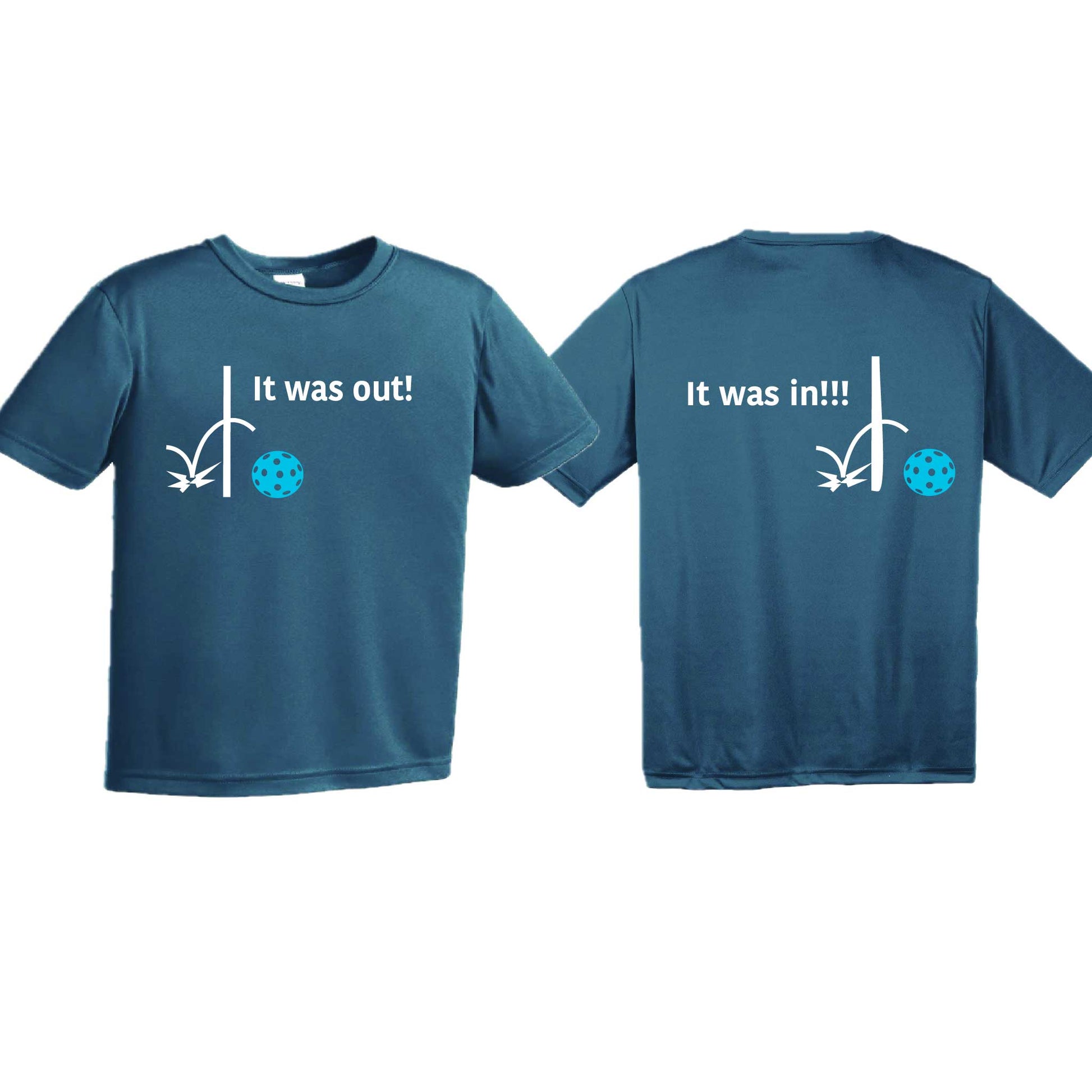 It Was Out! It Was In! (10 Custom Pickleball Colors) | Youth Short Sleeve Pickleball T-Shirts | 100% Polyester
