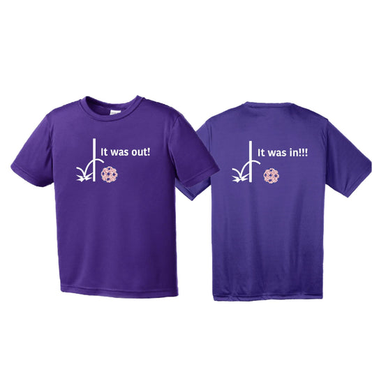 It Was Out! It Was In! (Pickleballs Patriotic Stars) | Youth Short Sleeve Pickleball T-Shirts | 100% Polyester