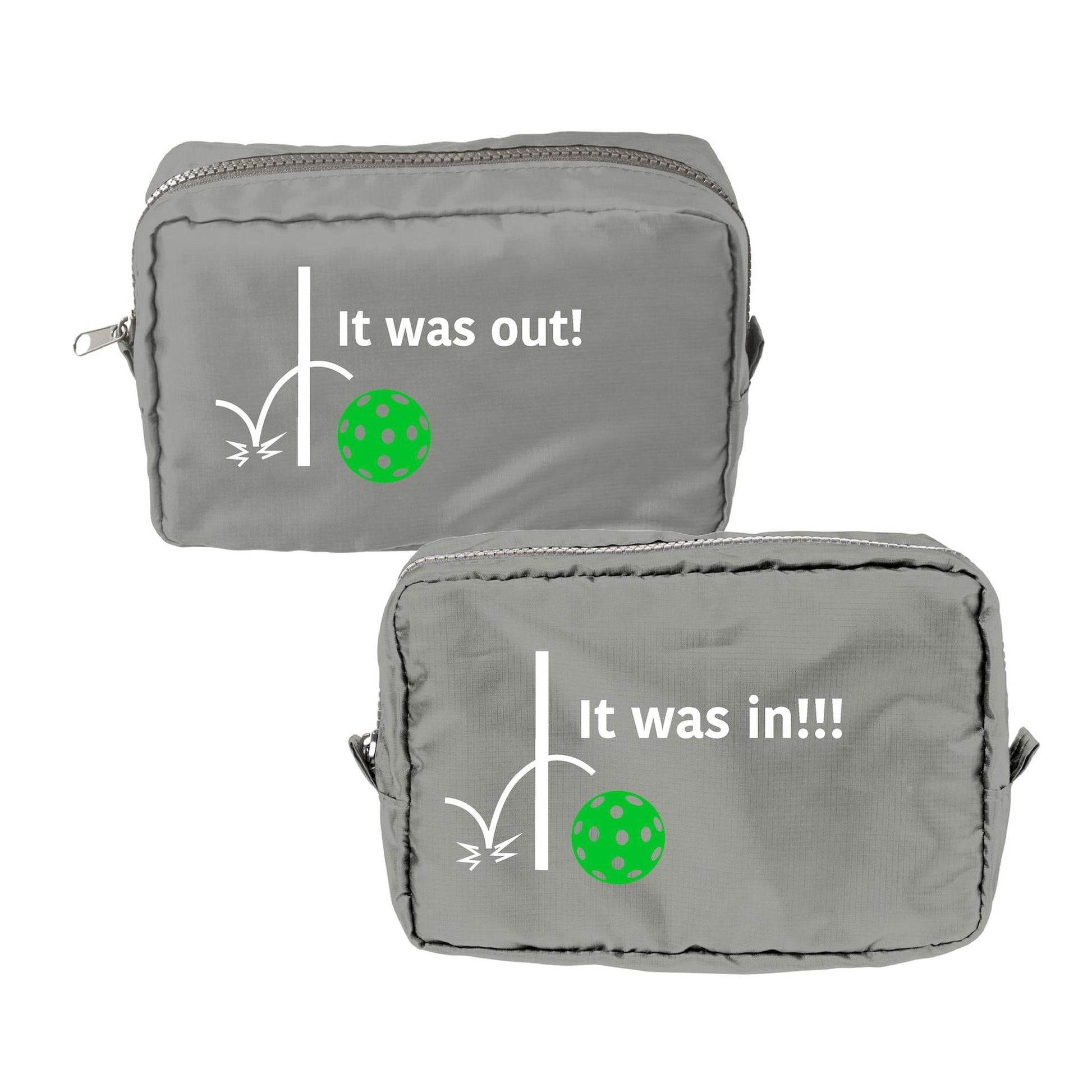 It was out! It was in!!! | Pickleball Dimensional Cosmetic Pouch Bag | Small Size Court Dimensional Bag