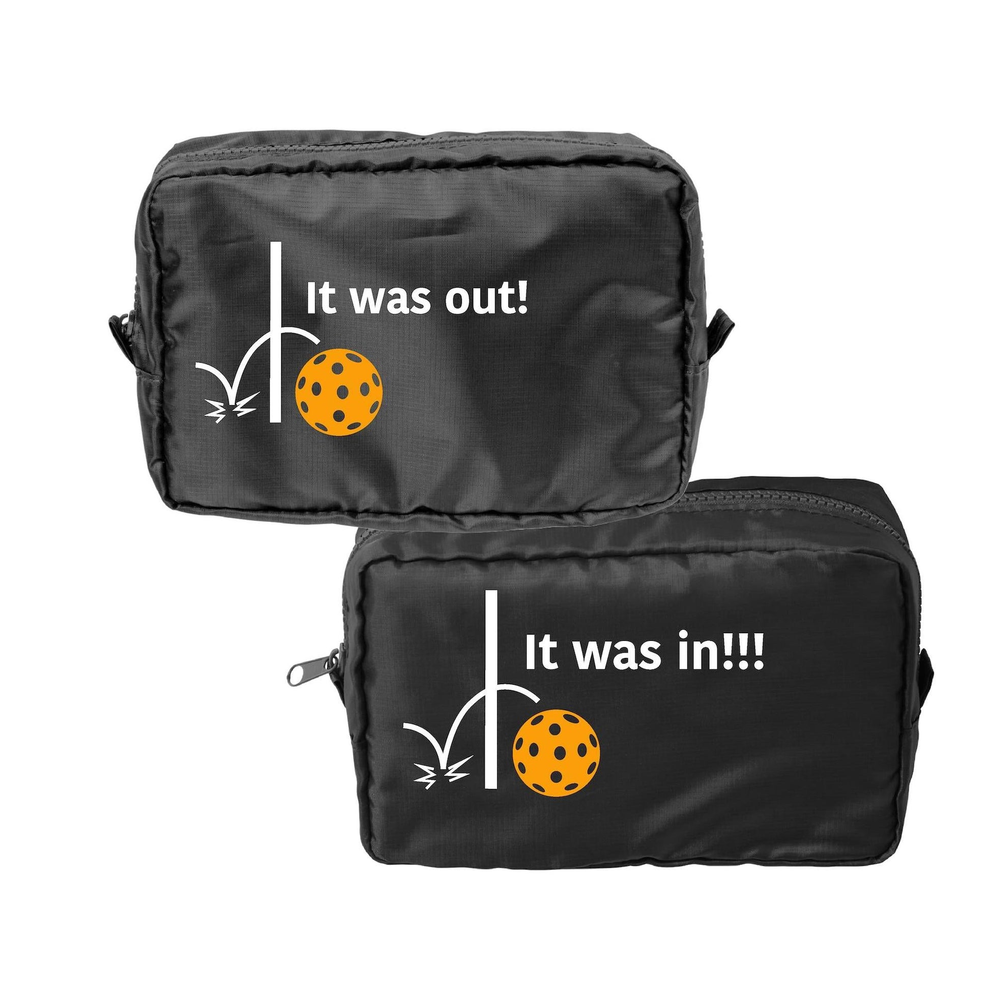 It was out! It was in!!! | Pickleball Dimensional Cosmetic Pouch Bag | Small Size Court Dimensional Bag