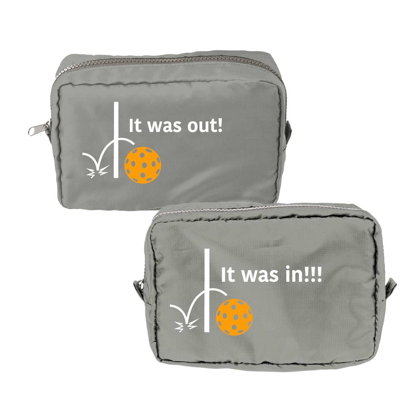 It was out! It was in!!! | Pickleball Dimensional Cosmetic Pouch Bag | Small Size Court Dimensional Bag
