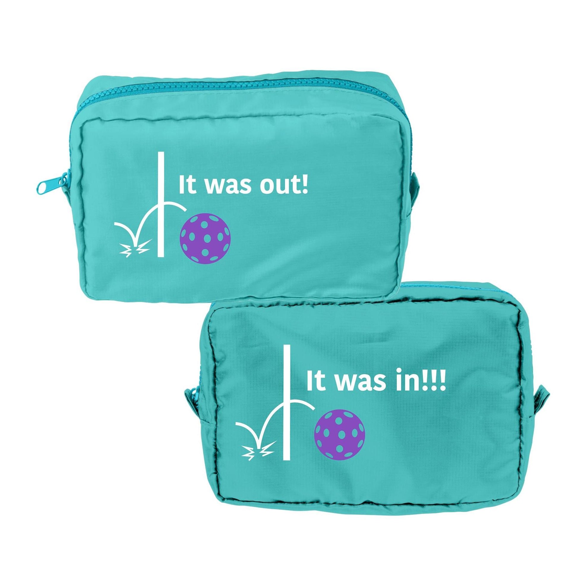 It was out! It was in!!! | Pickleball Dimensional Cosmetic Pouch Bag | Small Size Court Dimensional Bag