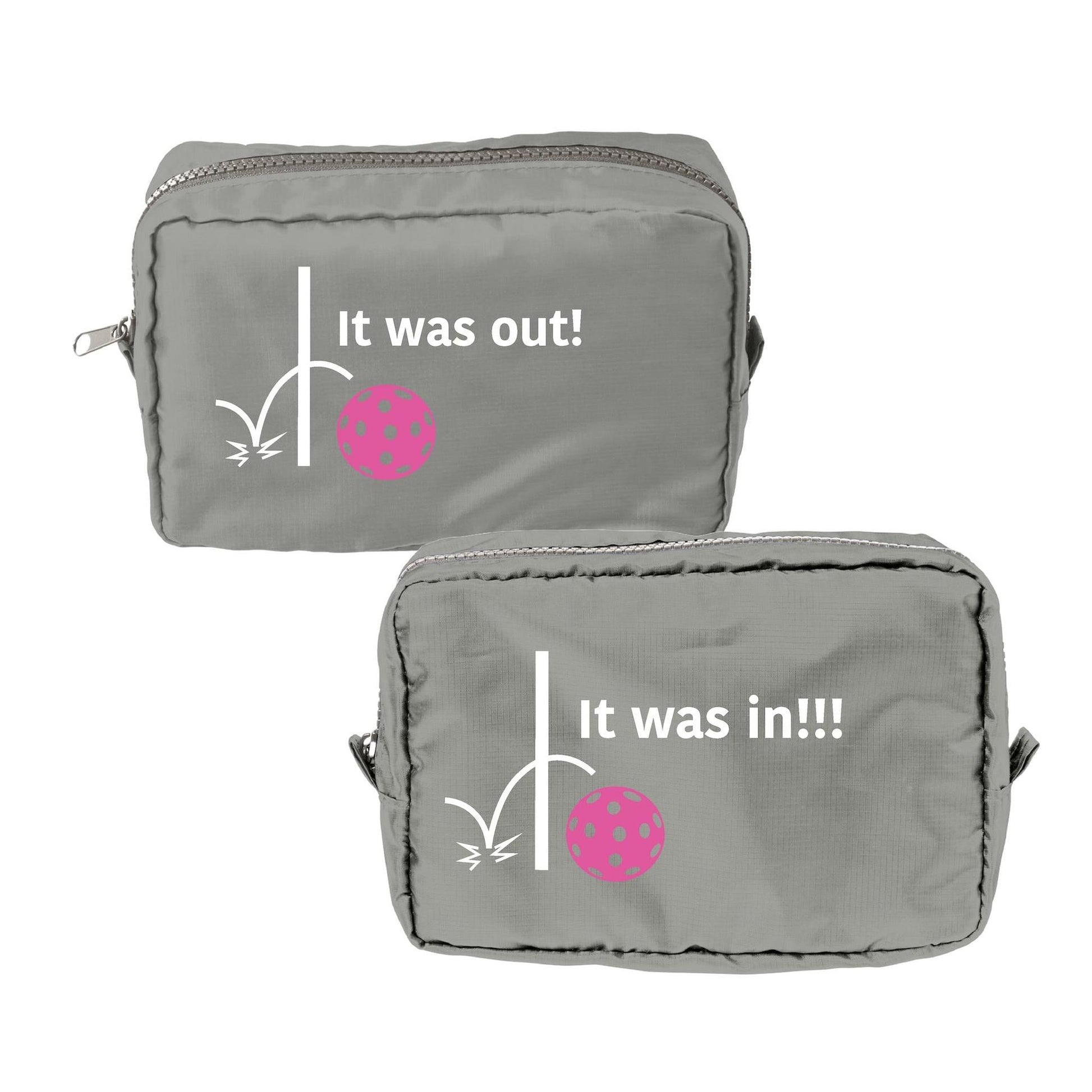 It was out! It was in!!! | Pickleball Dimensional Cosmetic Pouch Bag | Small Size Court Dimensional Bag