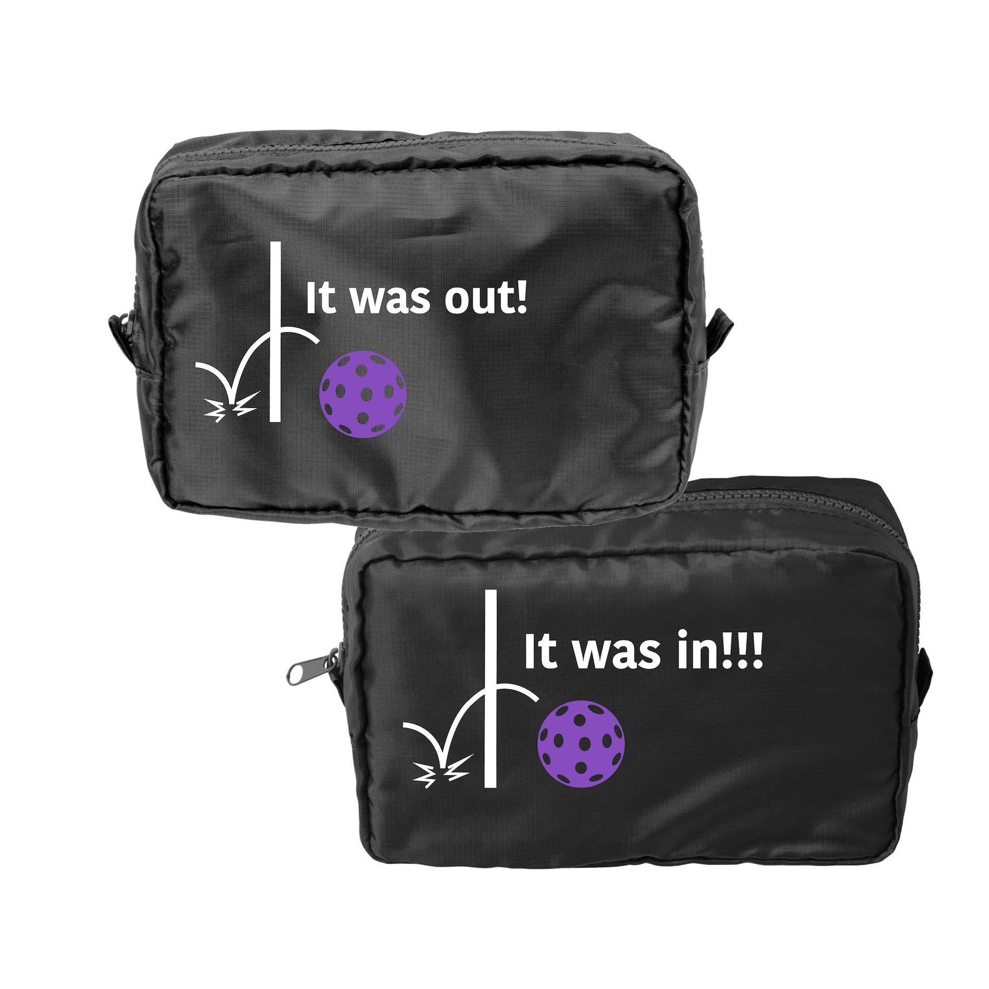 It was out! It was in!!! | Pickleball Dimensional Cosmetic Pouch Bag | Small Size Court Dimensional Bag