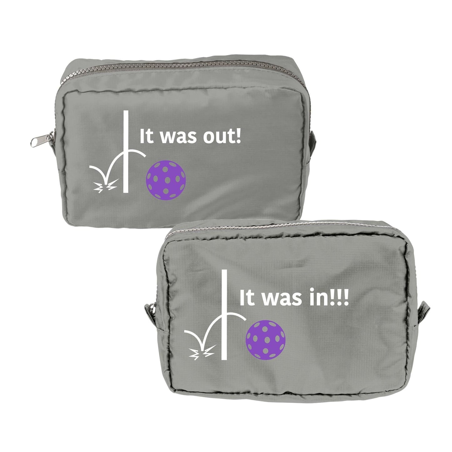 It was out! It was in!!! | Pickleball Dimensional Cosmetic Pouch Bag | Small Size Court Dimensional Bag