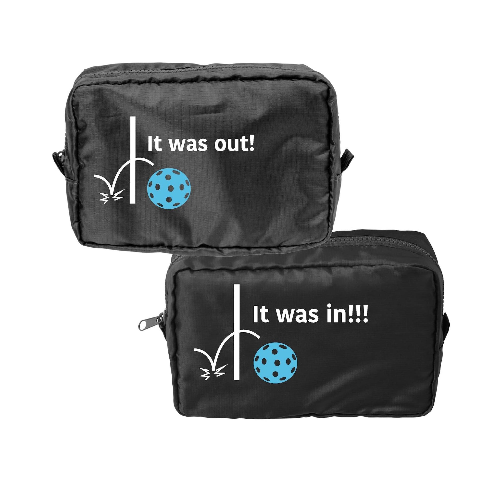 It was out! It was in!!! | Pickleball Dimensional Cosmetic Pouch Bag | Small Size Court Dimensional Bag
