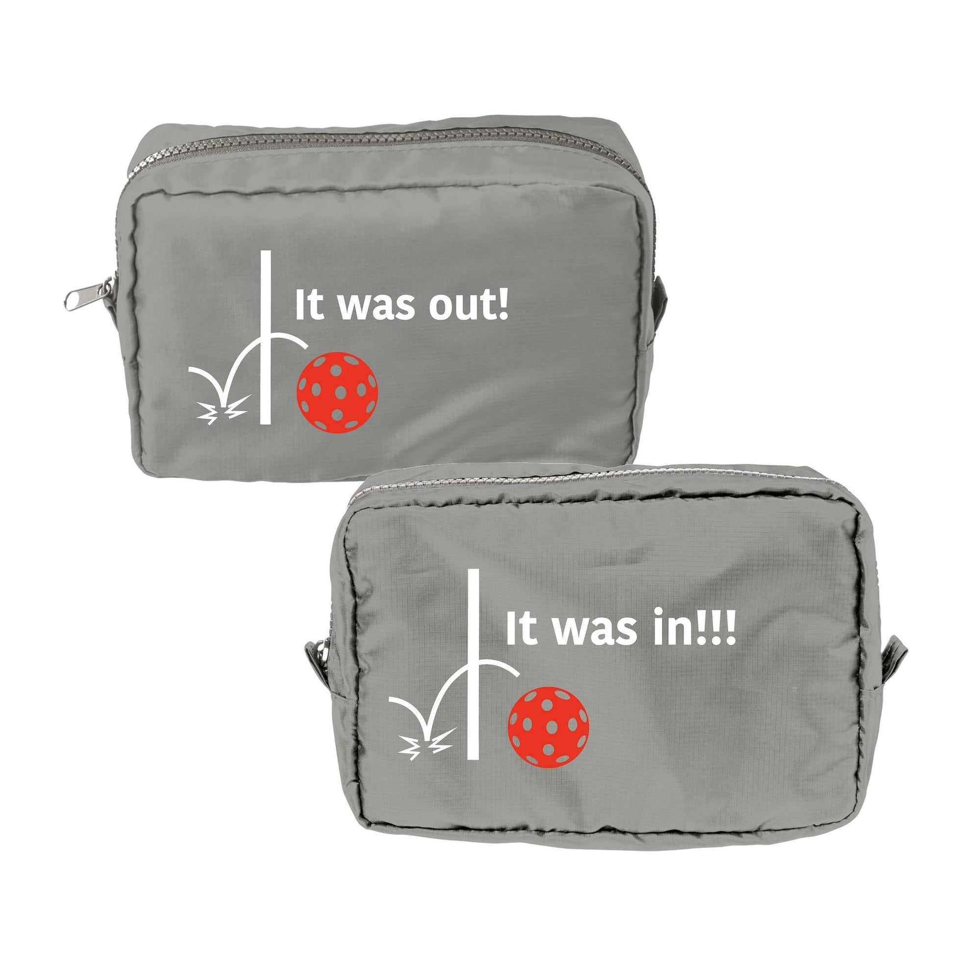 It was out! It was in!!! | Pickleball Dimensional Cosmetic Pouch Bag | Small Size Court Dimensional Bag