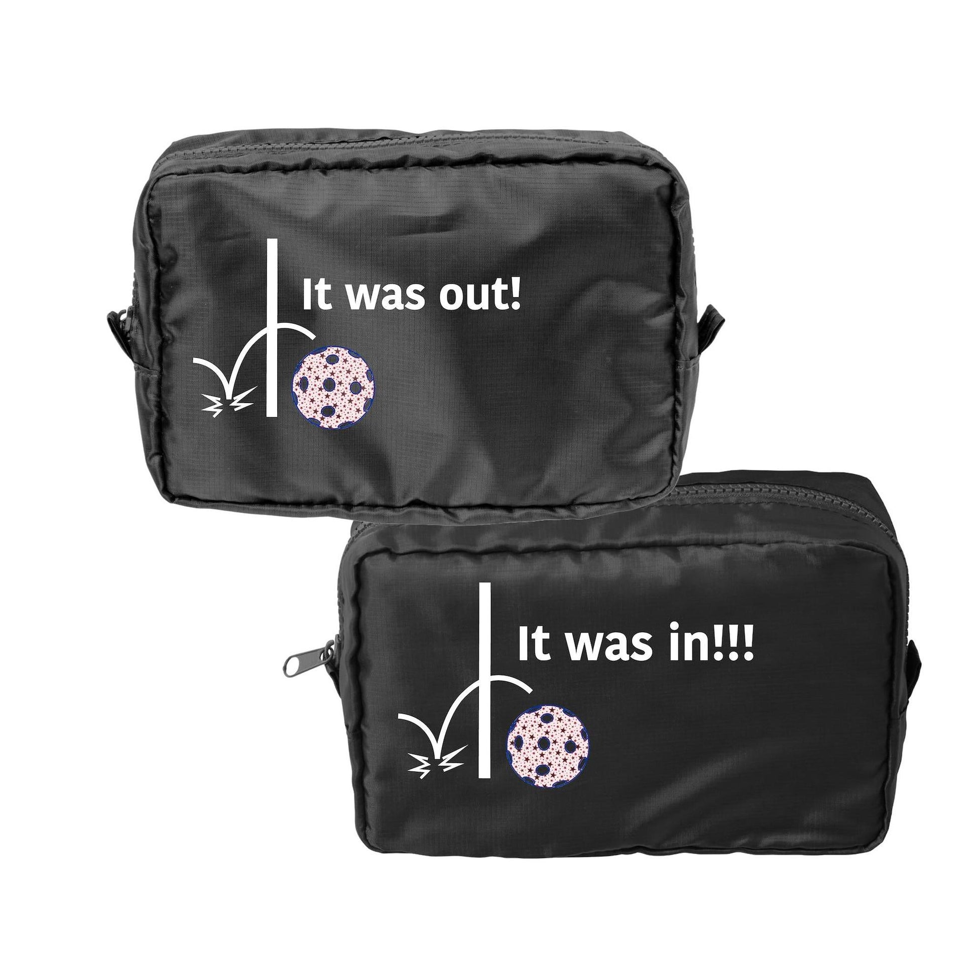 It was out! It was in!!! | Pickleball Dimensional Cosmetic Pouch Bag | Small Size Court Dimensional Bag