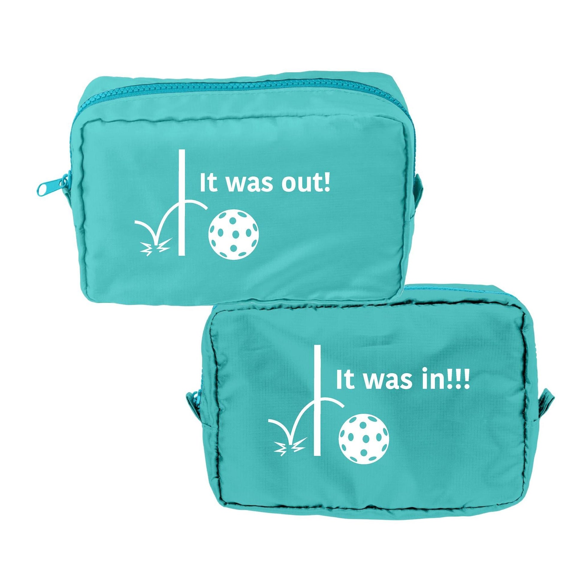 It was out! It was in!!! | Pickleball Dimensional Cosmetic Pouch Bag | Small Size Court Dimensional Bag