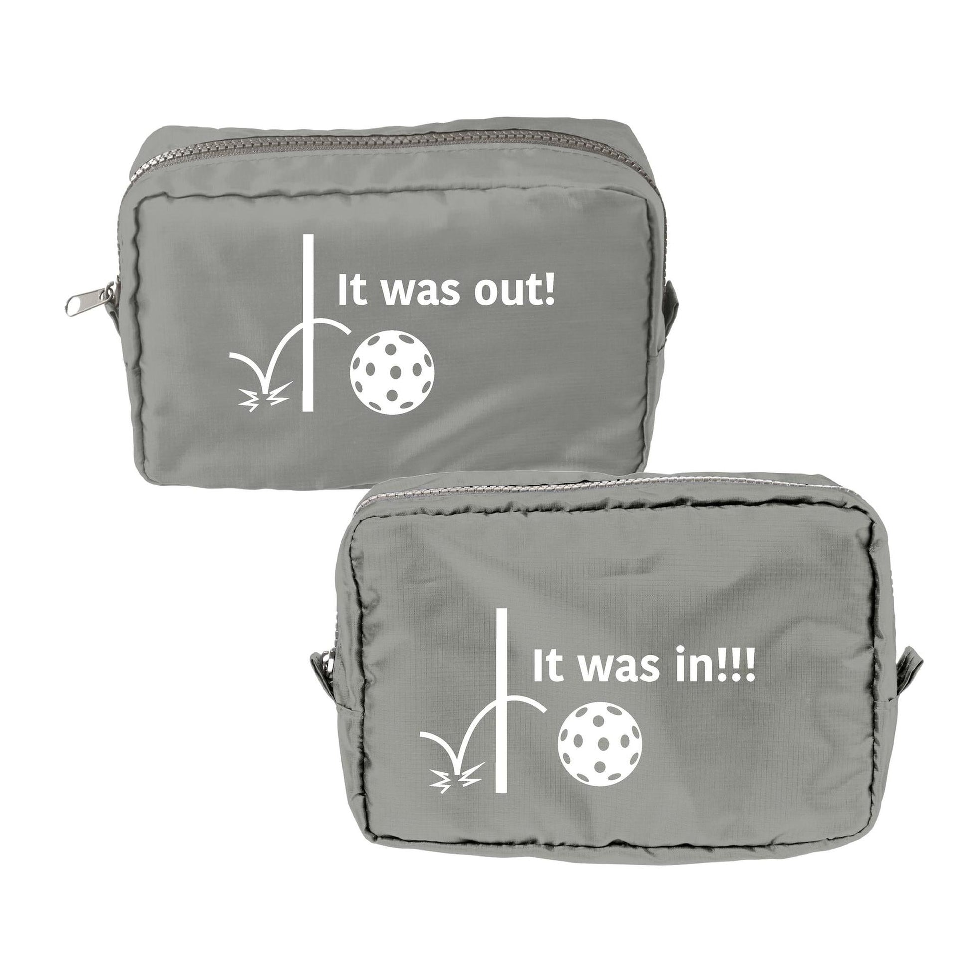 It was out! It was in!!! | Pickleball Dimensional Cosmetic Pouch Bag | Small Size Court Dimensional Bag