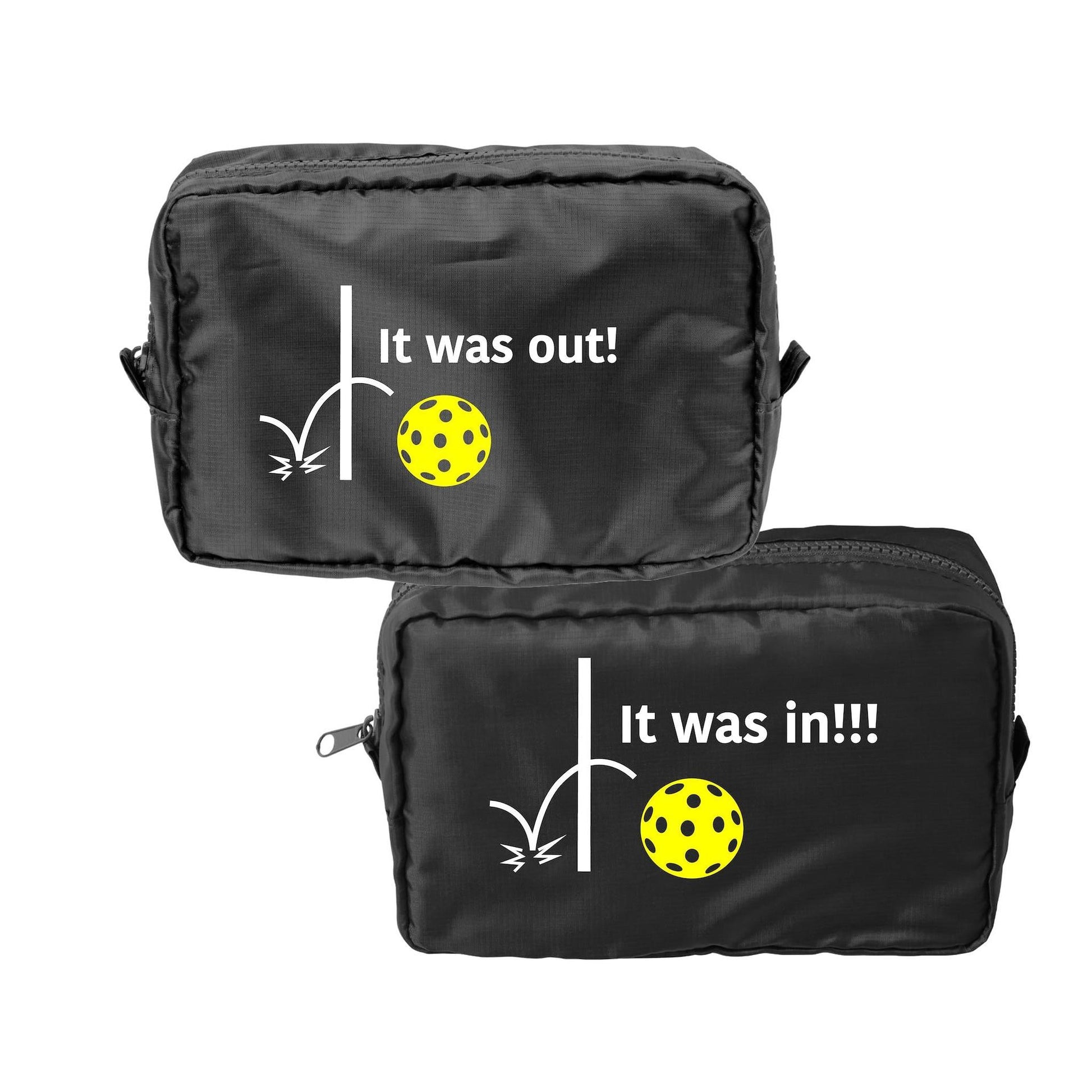 It was out! It was in!!! | Pickleball Dimensional Cosmetic Pouch Bag | Small Size Court Dimensional Bag