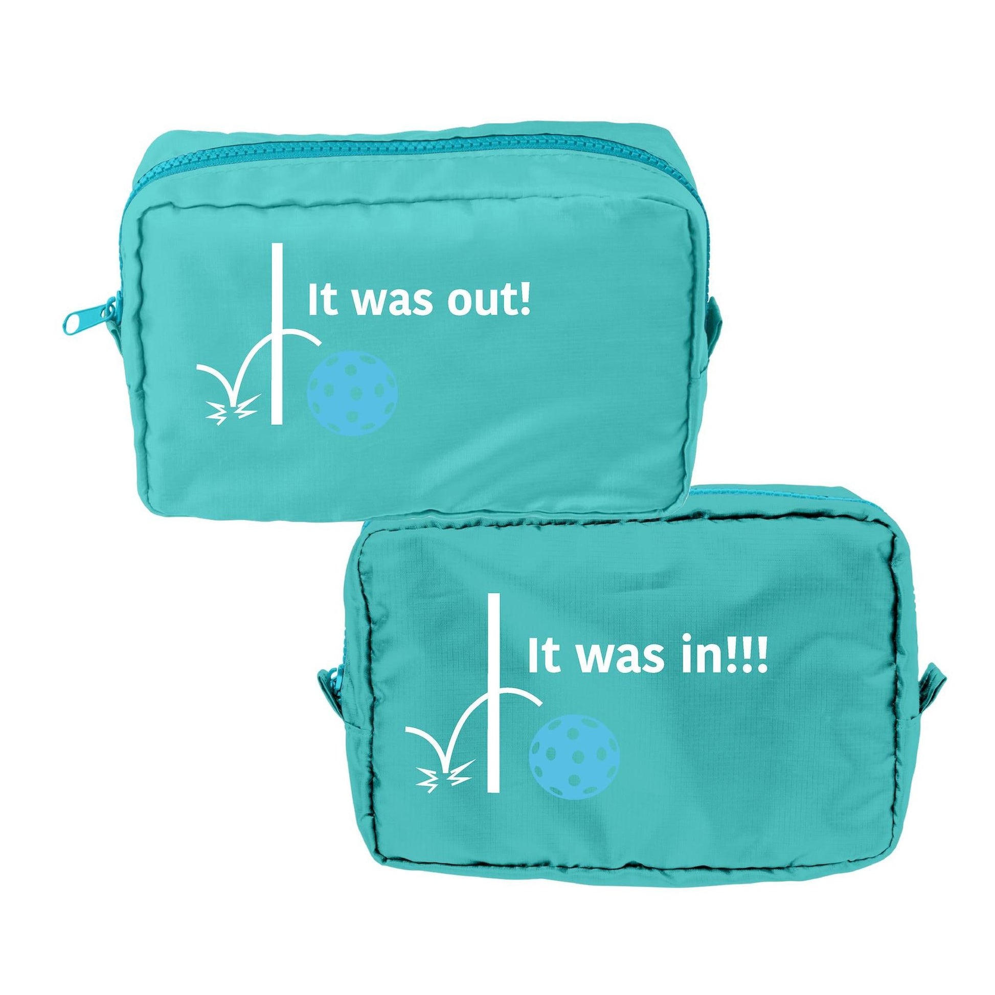 It was out! It was in!!! | Pickleball Dimensional Cosmetic Pouch Bag | Small Size Court Dimensional Bag
