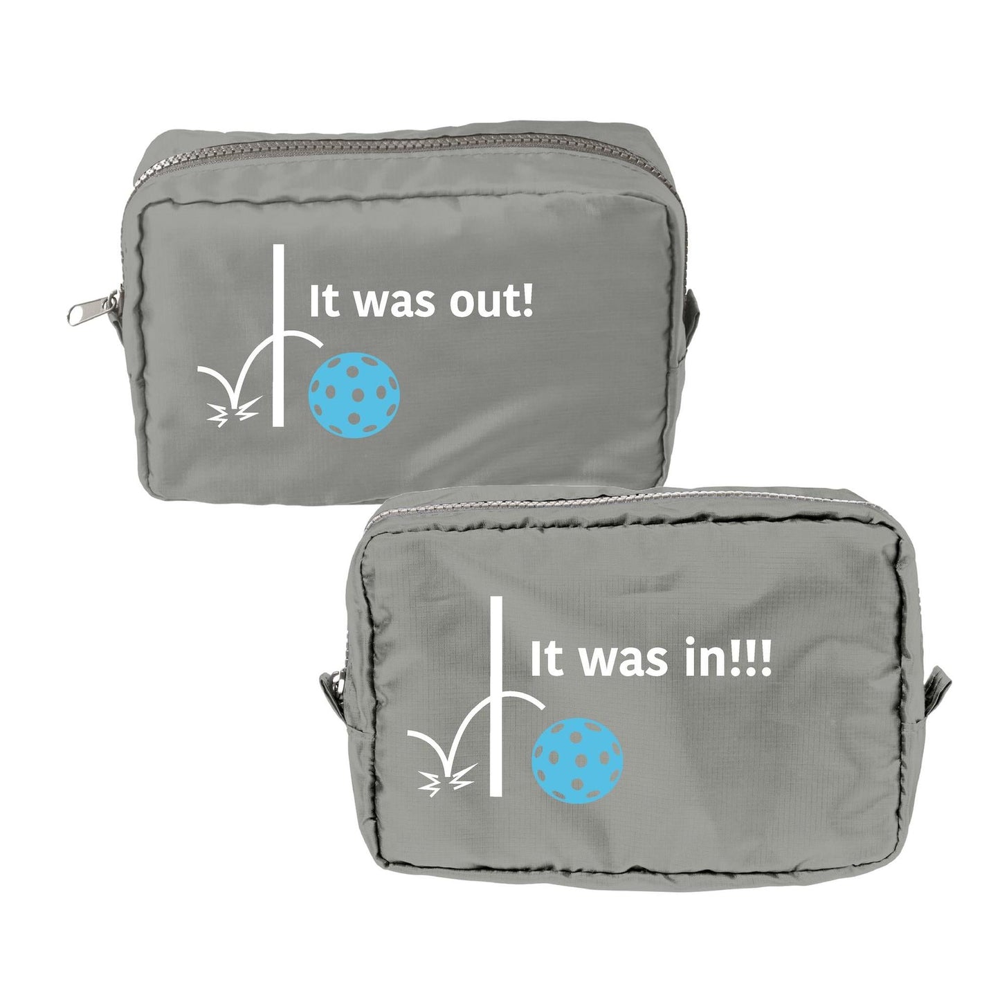 It was out! It was in!!! | Pickleball Dimensional Cosmetic Pouch Bag | Small Size Court Dimensional Bag