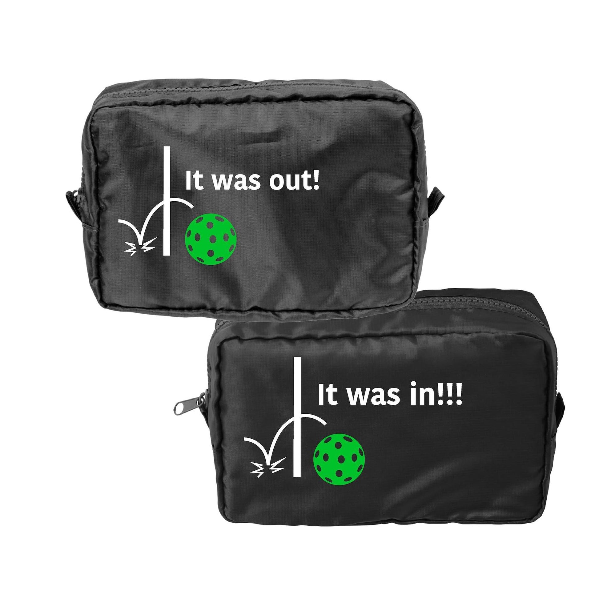 It was out! It was in!!! | Pickleball Dimensional Cosmetic Pouch Bag | Small Size Court Dimensional Bag
