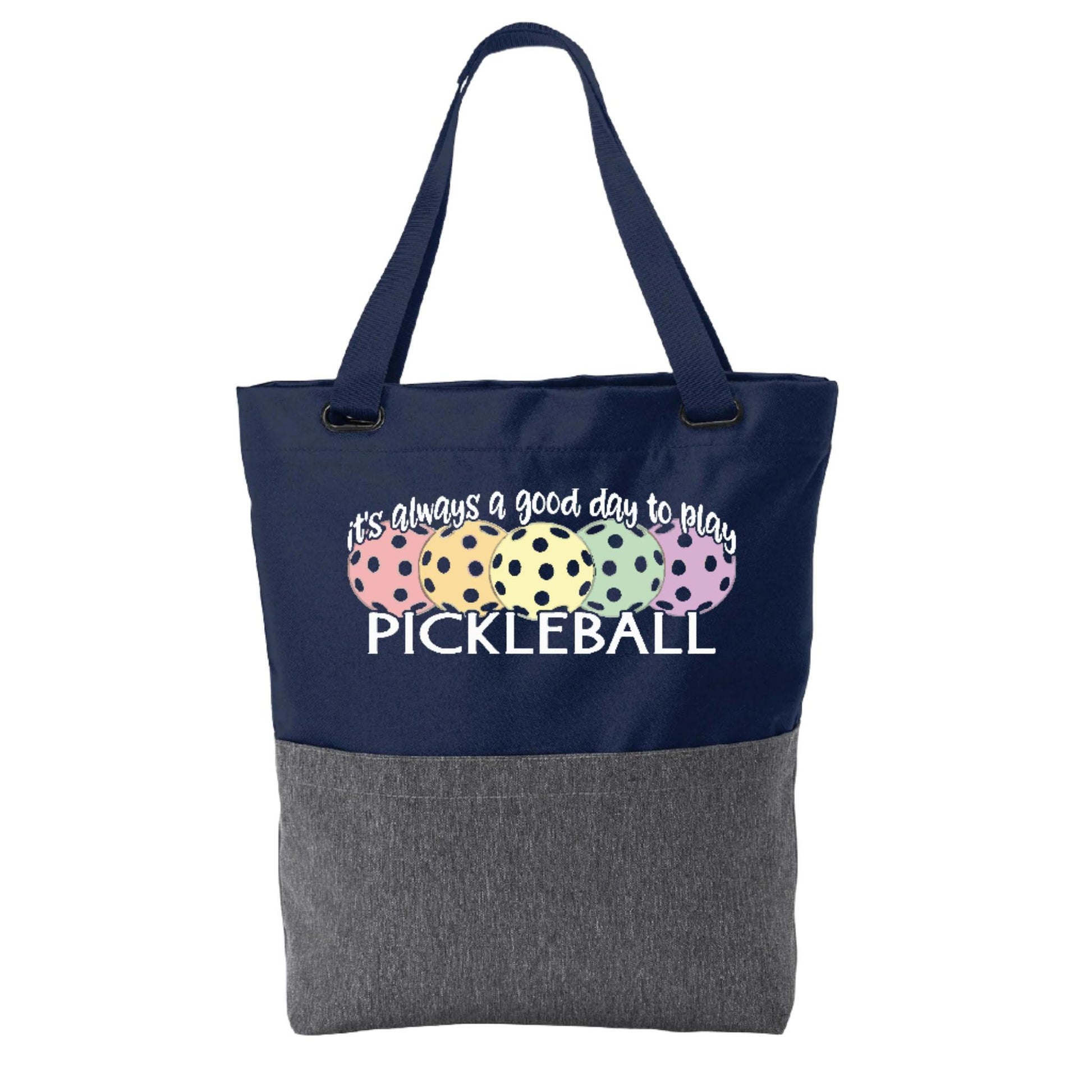 It's Always a Good Day to Play Pickleball | Pickleball Sports Convertible Tote Bag | Medium Size Court Tote Bag
