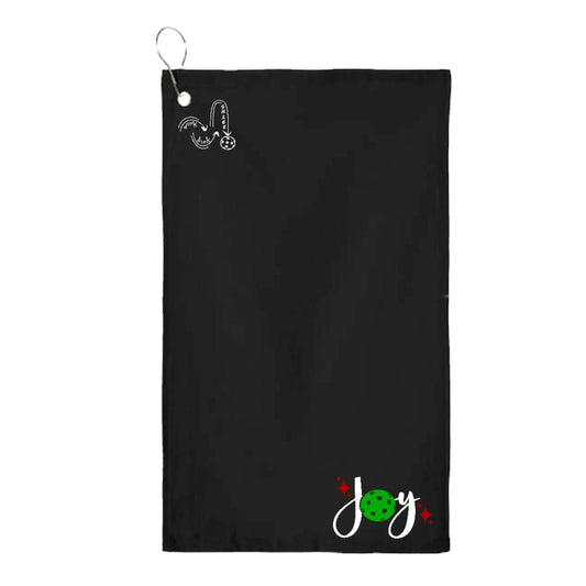 Joy | Pickleball Court Towels | Grommeted 100% Cotton Terry Velour