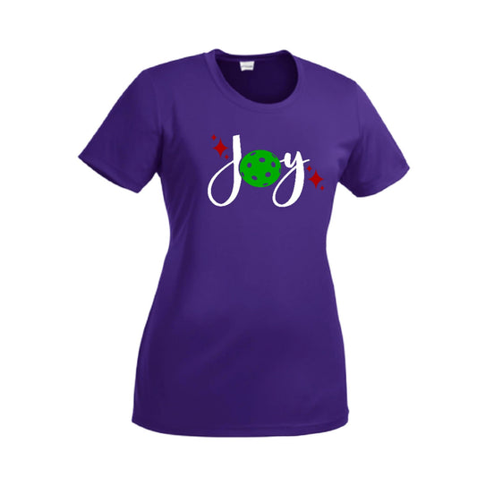 Joy | Women’s Short Sleeve Crewneck Pickleball Performance T-Shirts | 100% Polyester