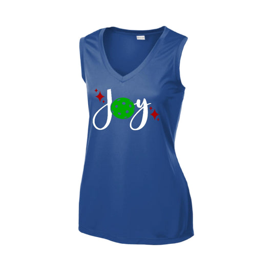 Joy | Women’s Sleeveless Pickleball Performance T-Shirt | 100% Polyester