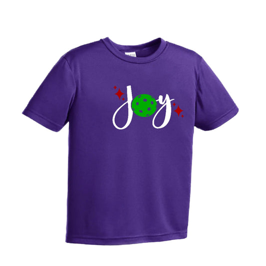 Joy | Youth Short Sleeve Pickleball Performance T-Shirts | 100% Polyester