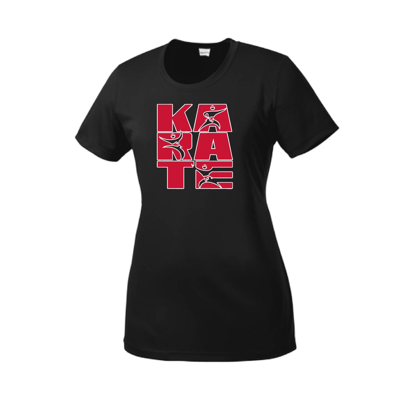 Karate Stacked | Women's Short Sleeve Karate Crewneck T-Shirts | 100% Polyester