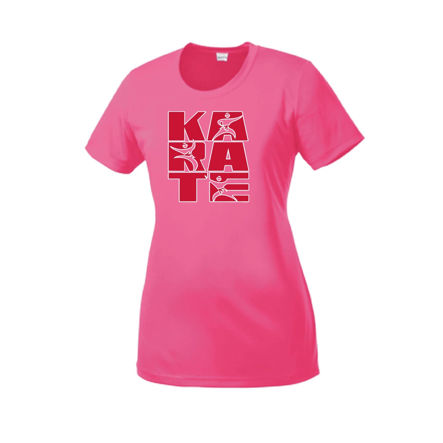 Karate Stacked | Women's Short Sleeve Karate Crewneck T-Shirts | 100% Polyester