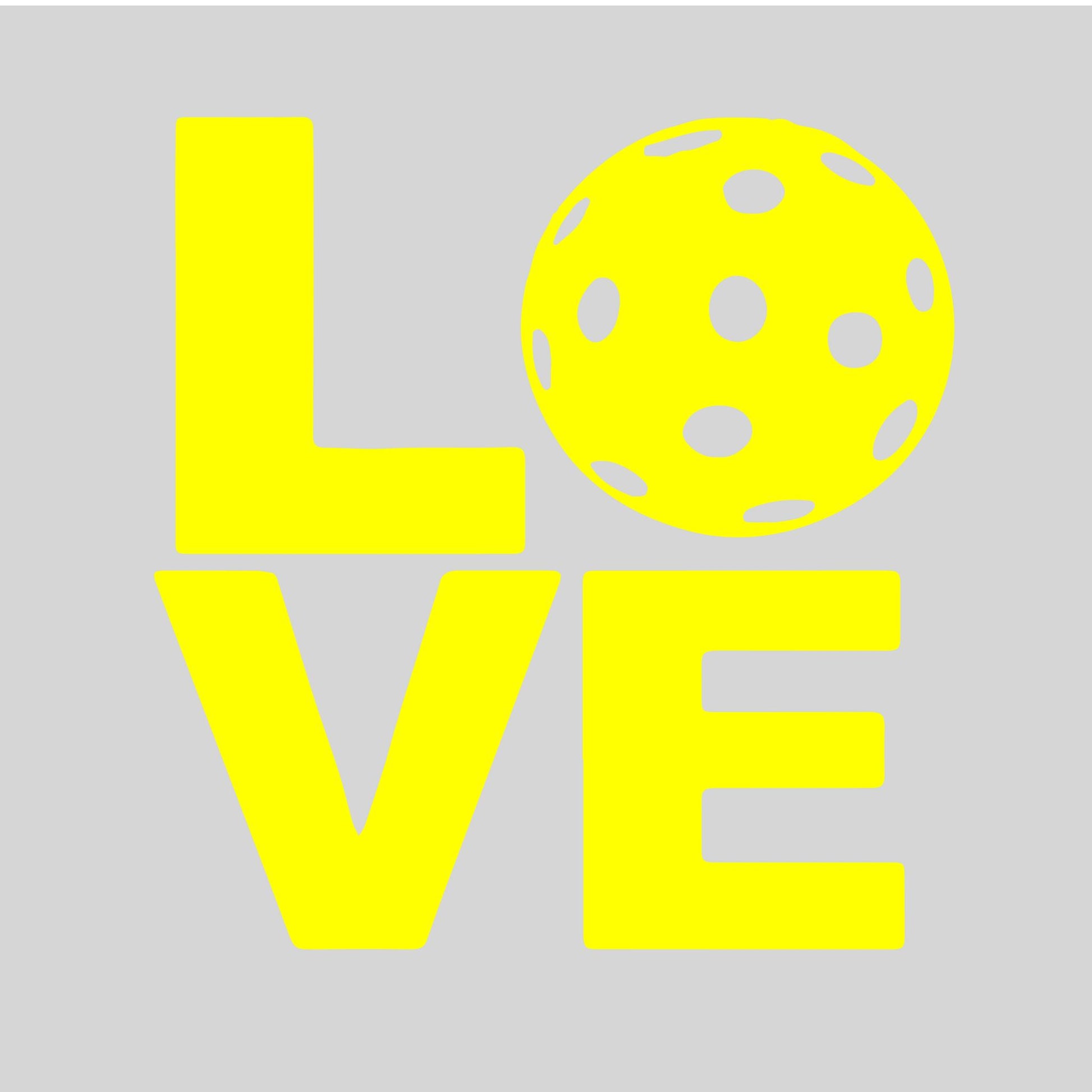 LOVE With Pickleball | Pickleball Car Decal And Pickleball Sticker | Customizable Color