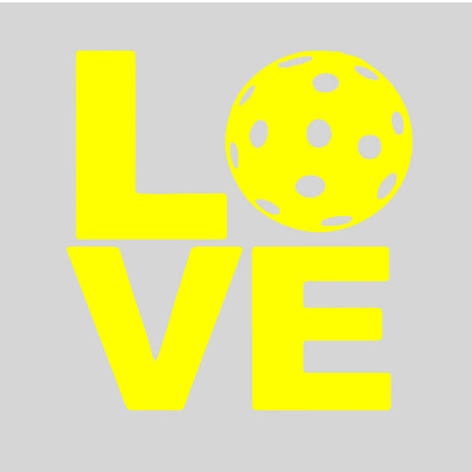 LOVE With Pickleball | Pickleball Car Decal And Pickleball Sticker | Customizable Color
