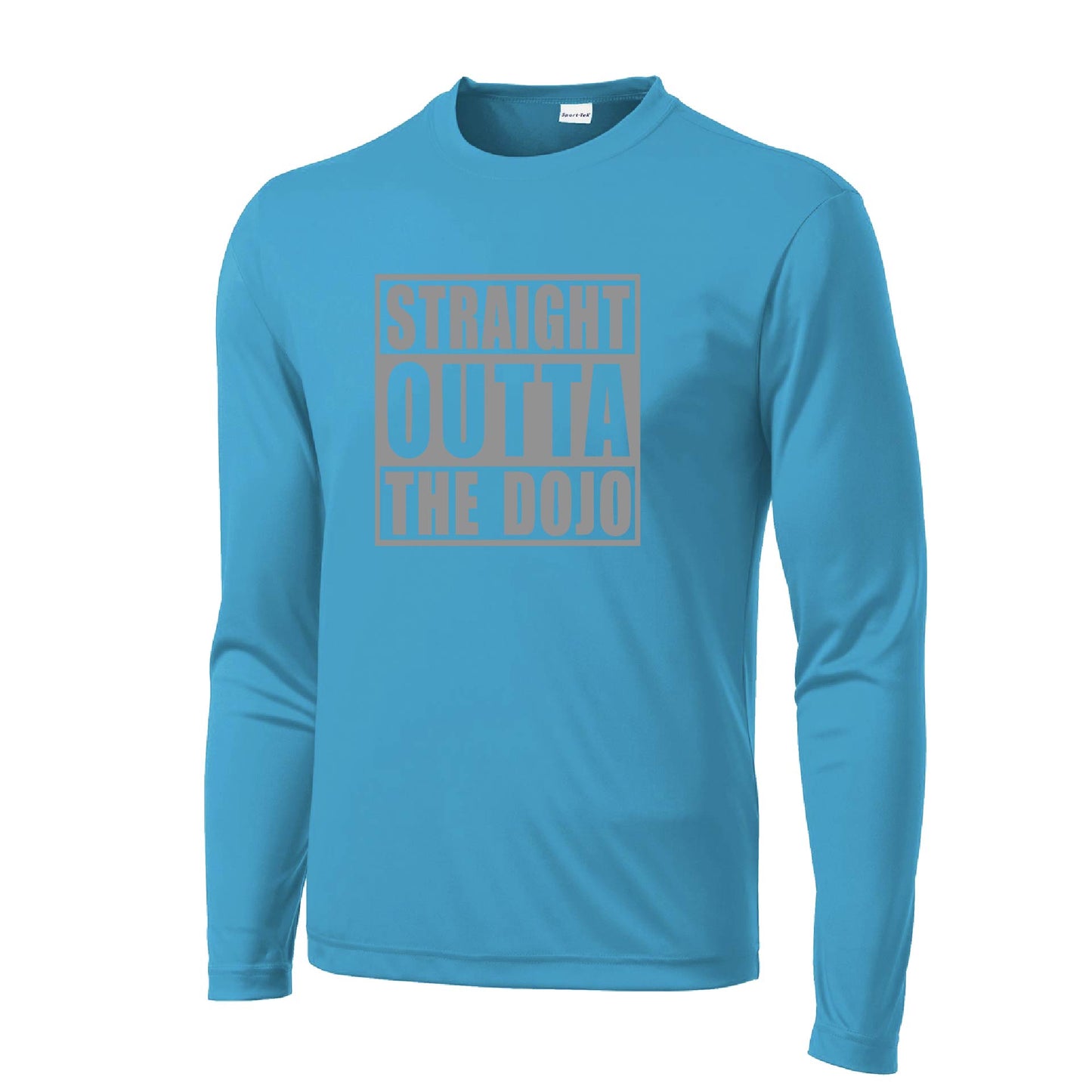 Straight Otta the Dojo | Men's Long Sleeve Athletic Karate Performance T-Shirt | 100% Polyester