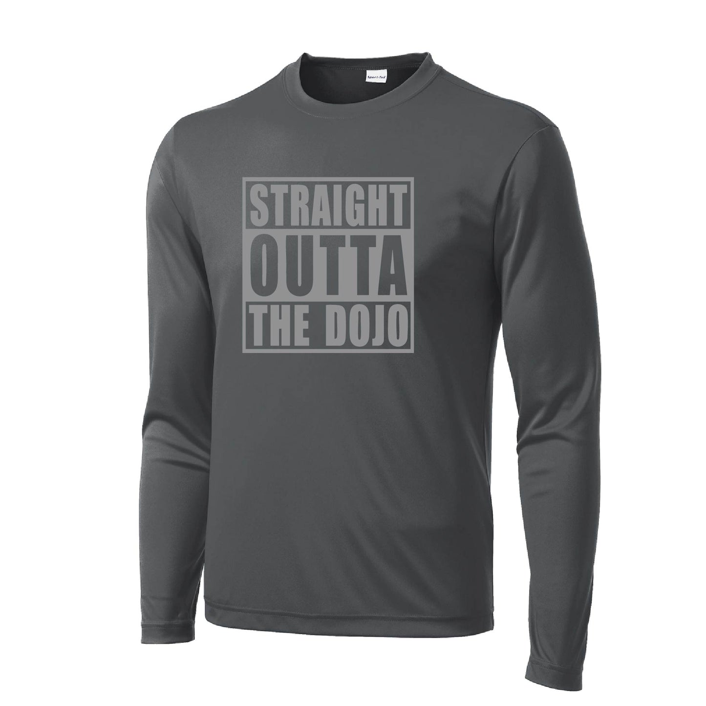 Straight Otta the Dojo | Men's Long Sleeve Athletic Karate Performance T-Shirt | 100% Polyester