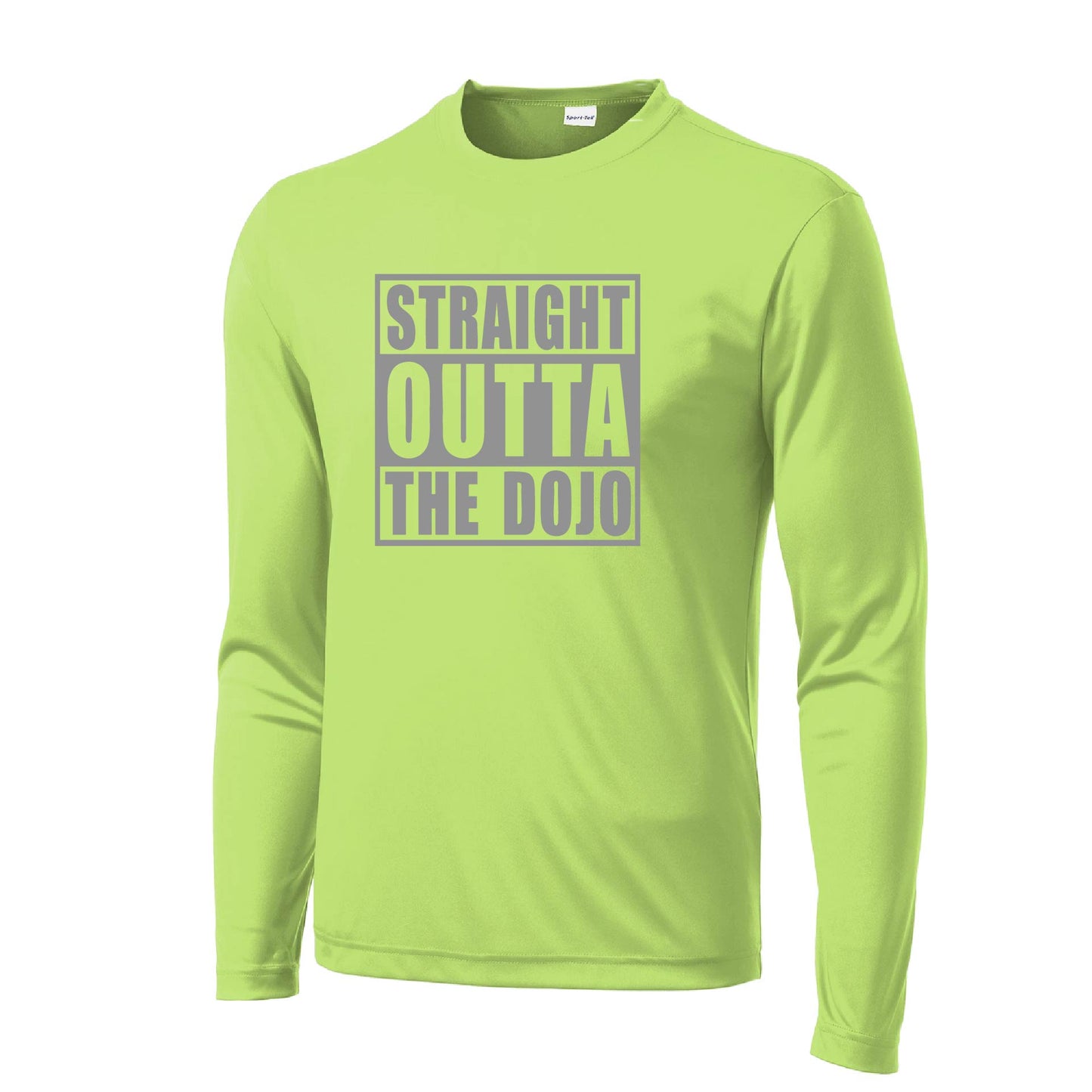 Straight Otta the Dojo | Men's Long Sleeve Athletic Karate Performance T-Shirt | 100% Polyester