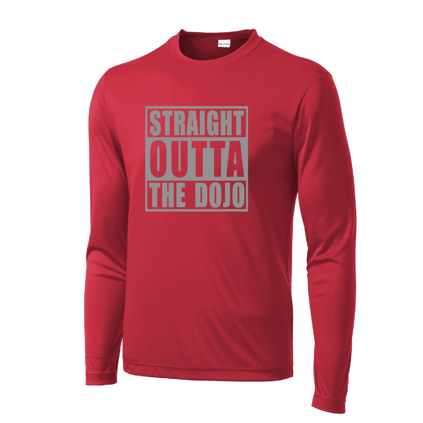 Straight Otta the Dojo | Men's Long Sleeve Athletic Karate Performance T-Shirt | 100% Polyester