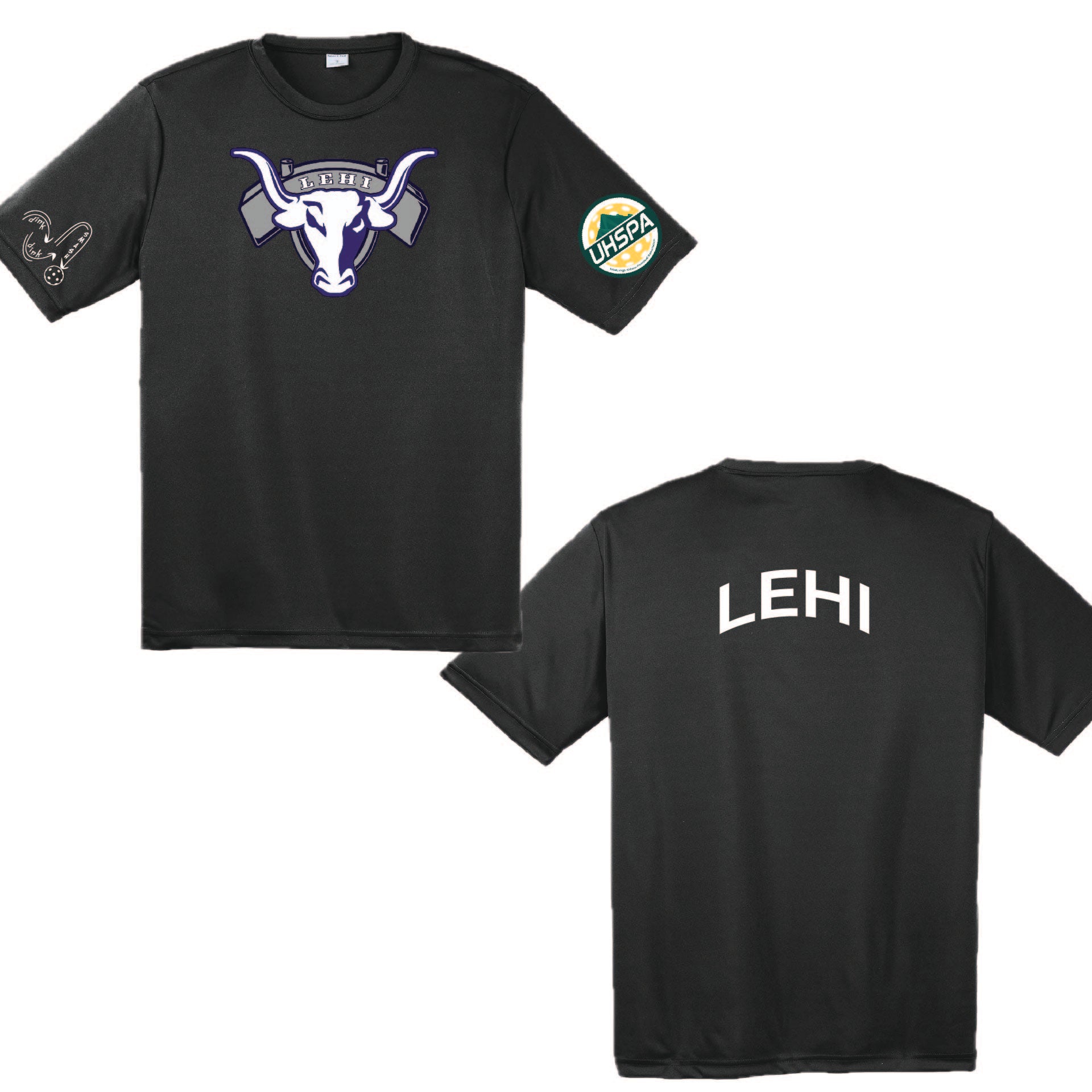 Lehi High USHPA | Men's Short Sleeve Crewneck T-Shirts | 100% Polyester