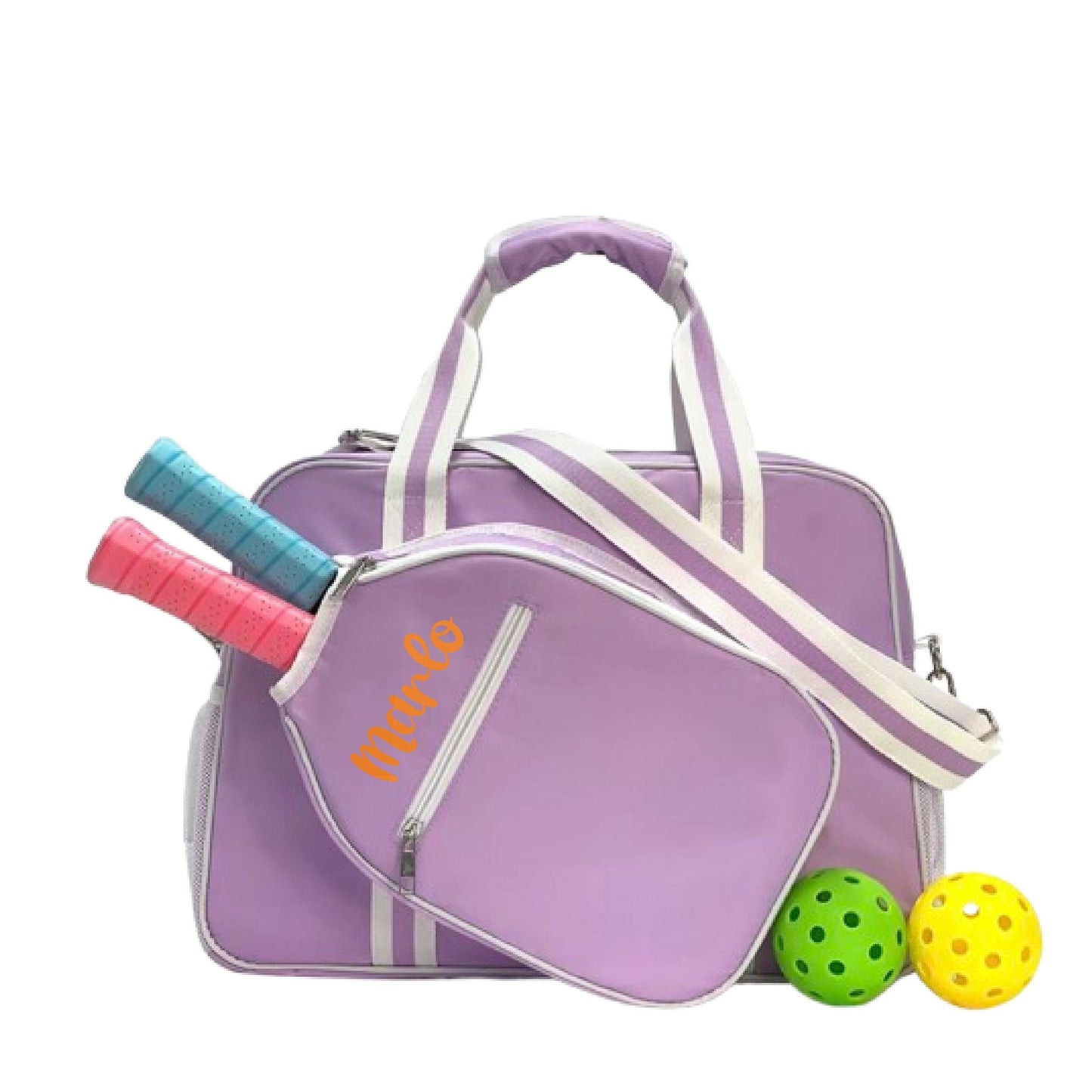 "Lilac Dream" Purple Pickleball Bag (Free Personalization) | Pickleball Sports Bag | Medium Size Court Bag