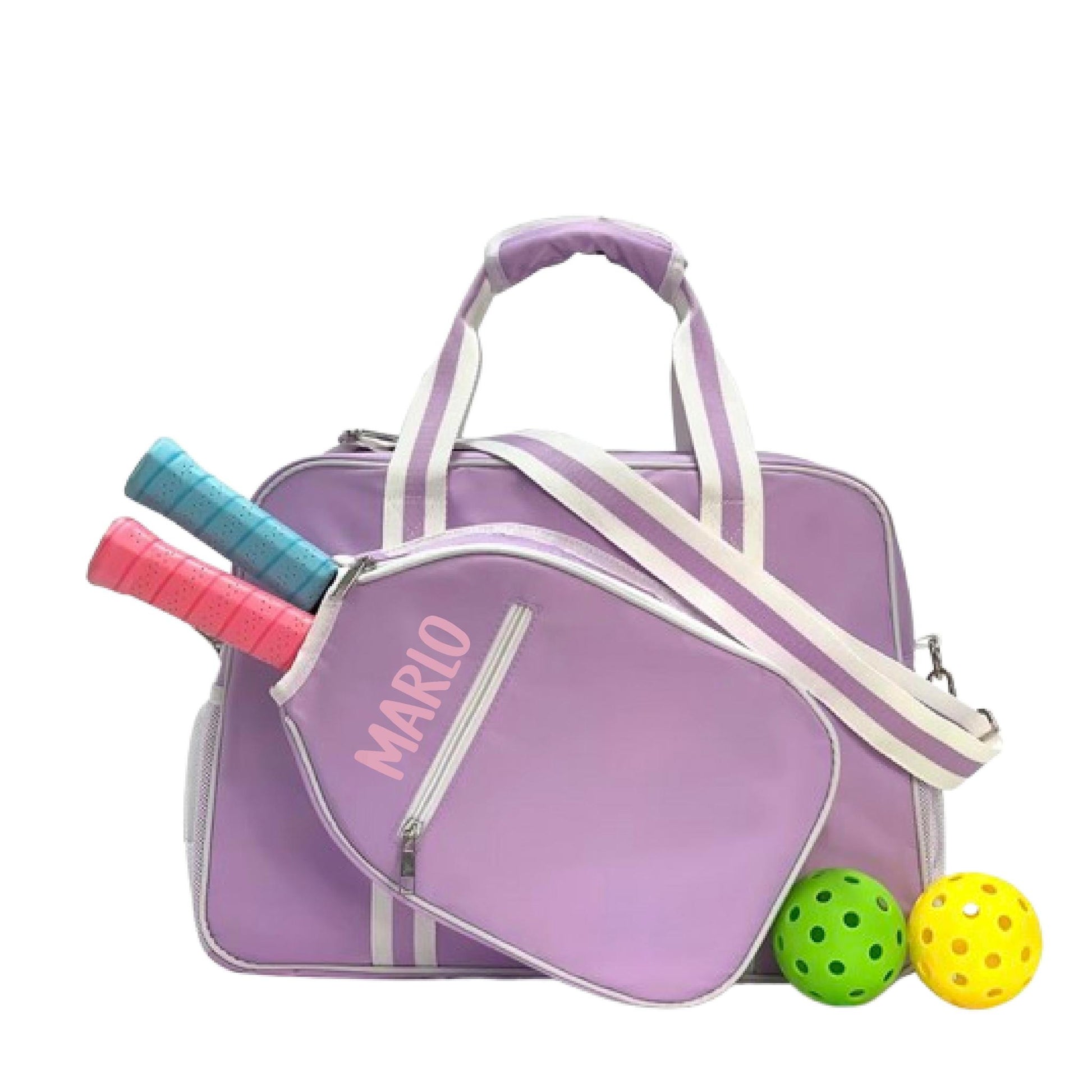 "Lilac Dream" Purple Pickleball Bag (Free Personalization) | Pickleball Sports Bag | Medium Size Court Bag
