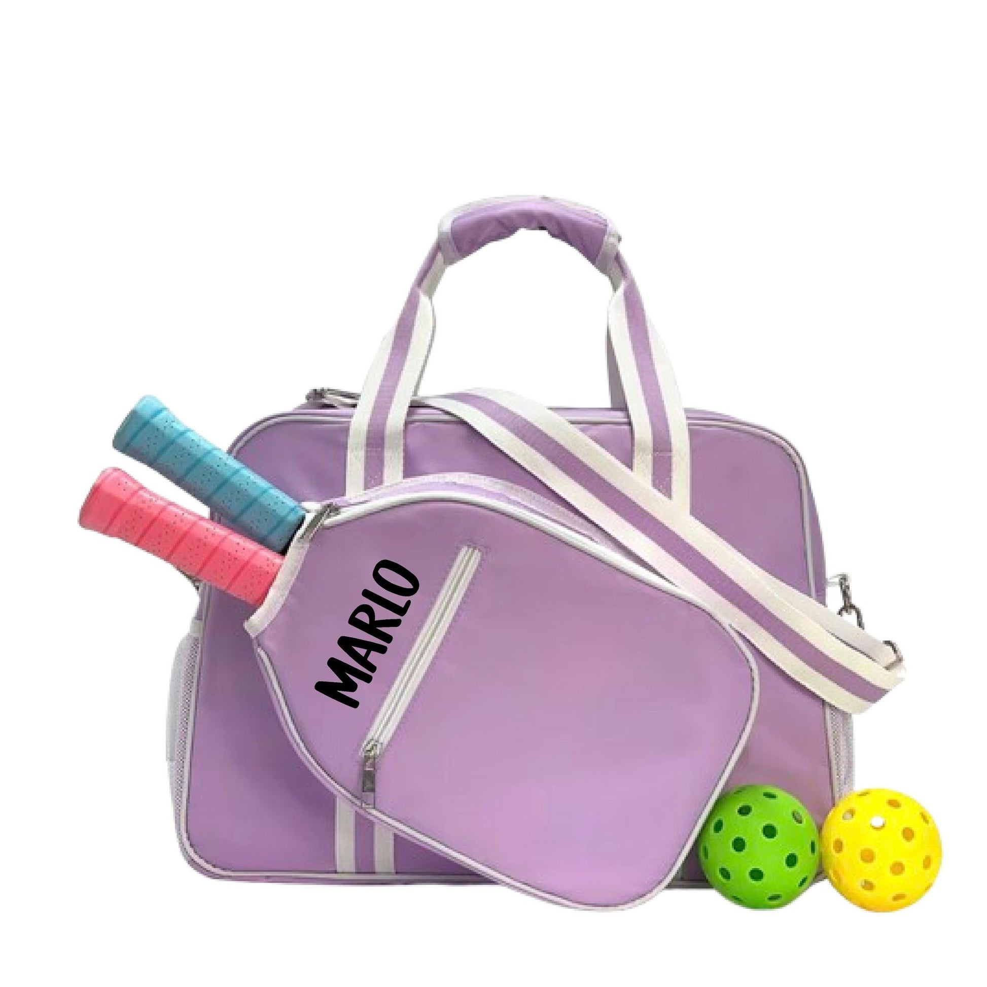"Lilac Dream" Purple Pickleball Bag (Free Personalization) | Pickleball Sports Bag | Medium Size Court Bag