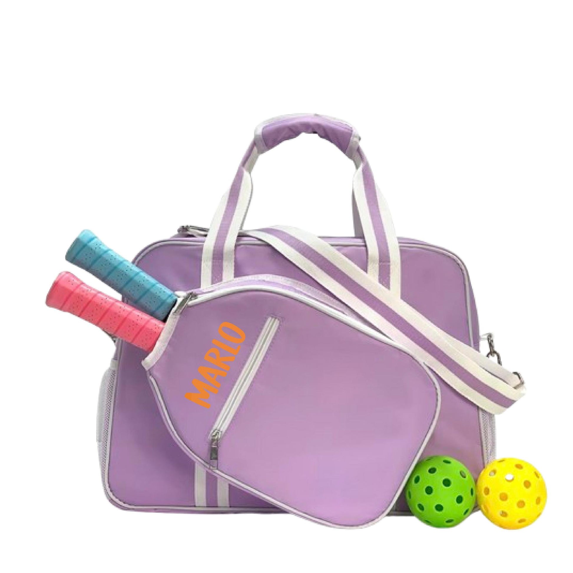 "Lilac Dream" Purple Pickleball Bag (Free Personalization) | Pickleball Sports Bag | Medium Size Court Bag