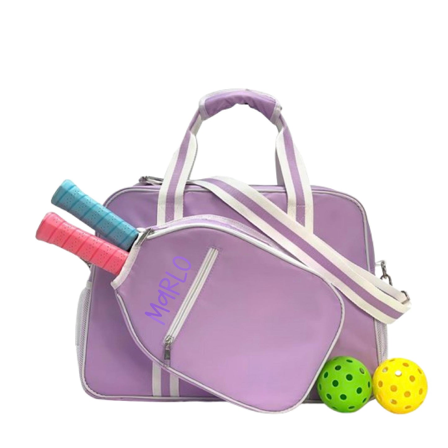 "Lilac Dream" Purple Pickleball Bag (Free Personalization) | Pickleball Sports Bag | Medium Size Court Bag