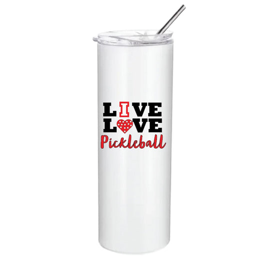 Live Love Pickleball (Customizable) | Pickleball Tumbler | Fun Pickleball Gifts