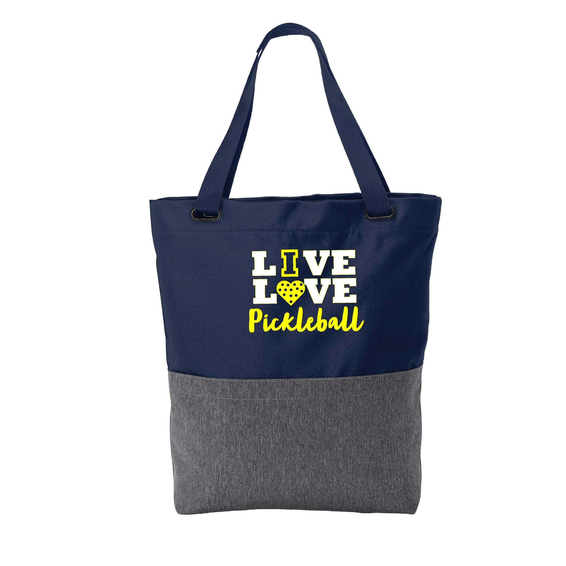 Live Love Pickleball | Pickleball Sports Convertible Tote Bag | Medium Size Court Tote Bag