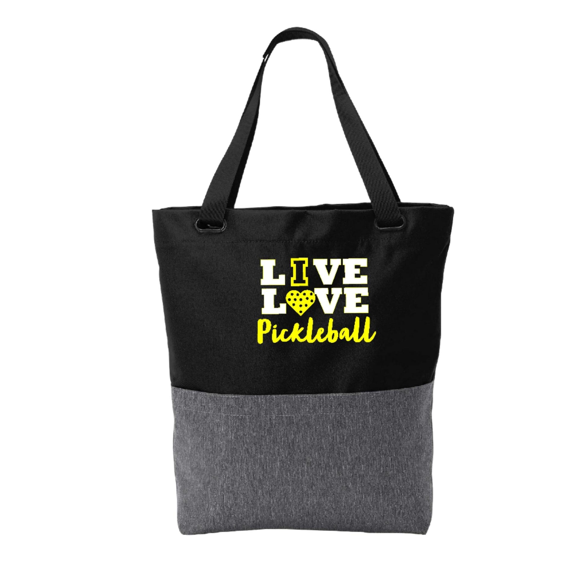 Live Love Pickleball | Pickleball Sports Convertible Tote Bag | Medium Size Court Tote Bag