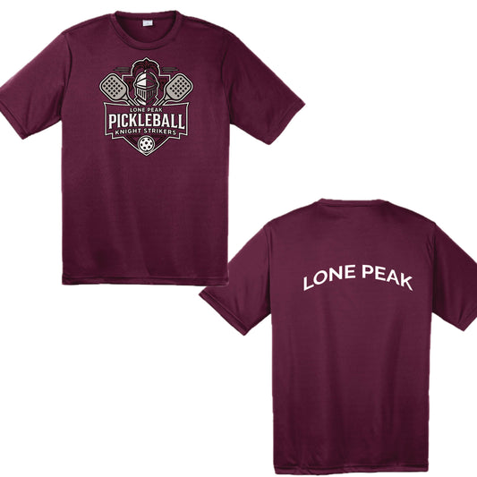 Lone Peak High USHPA | Men's Short Sleeve White Crewneck T-Shirts | 100% Polyester