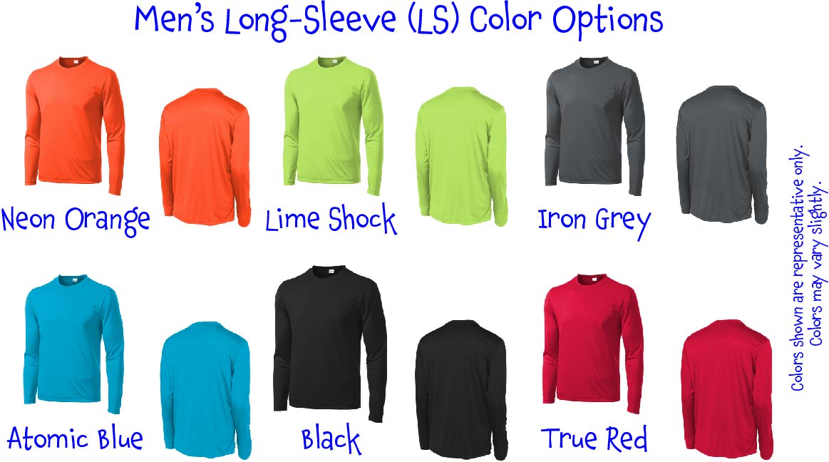 Don't Get Smashed With Pickleballs (Cyan Orange Pink) Customizable | Men's Long Sleeve Athletic Shirt | 100% Polyester