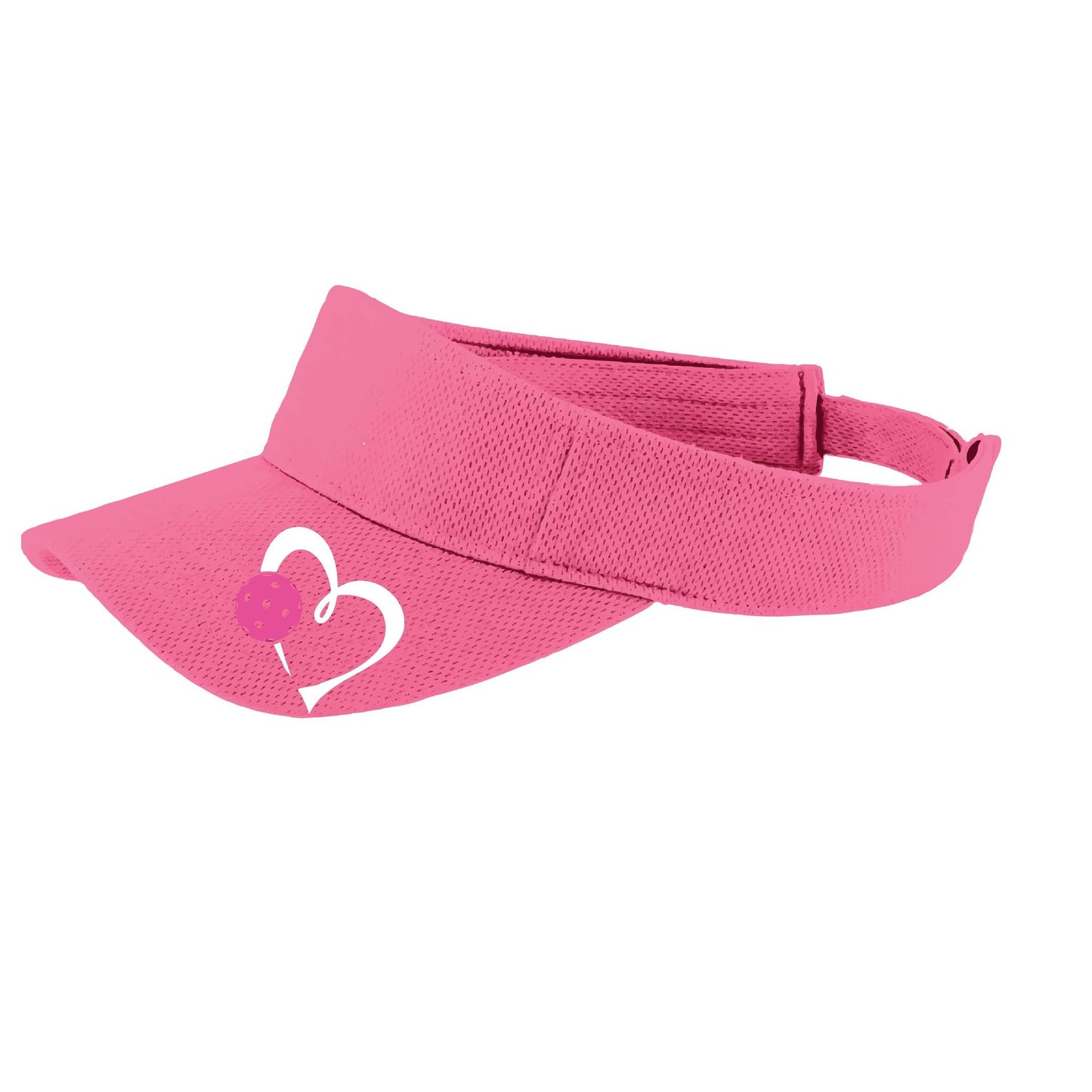 Love Pickleball (Pink) Custom | Pickleball Visors | Moisture Wicking 100% Polyester