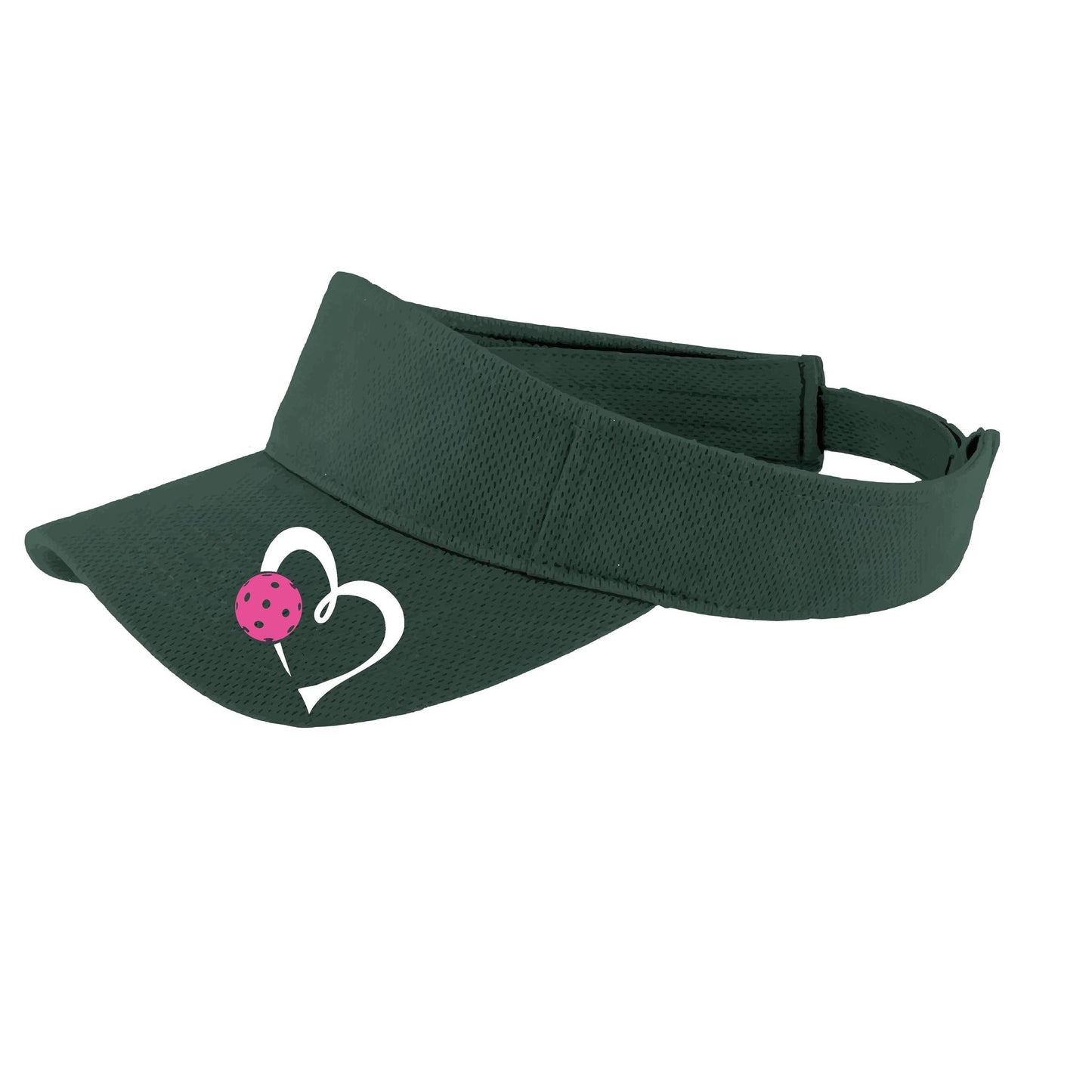 Love Pickleball (Pink) Custom | Pickleball Visors | Moisture Wicking 100% Polyester