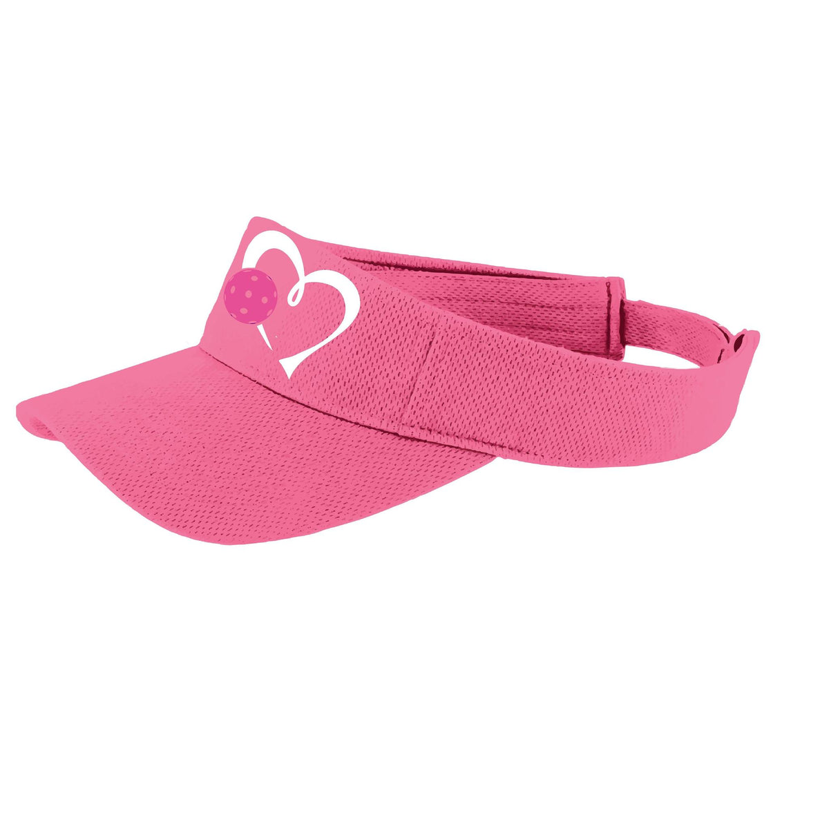 Love Pickleball (Pink) Custom | Pickleball Visors | Moisture Wicking 100% Polyester